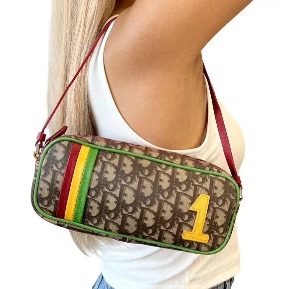 Dior | Bags | Christian Dior Vintage 204 Rasta Line Trotter